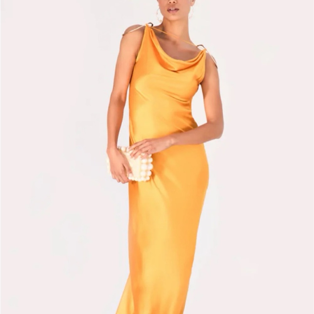 Cult Gaia Vibrant Orange Maxi Dress
